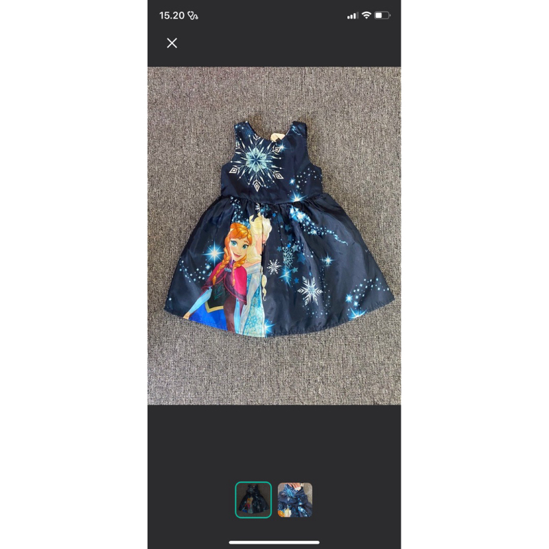 dress frozen hnm anak preloved
