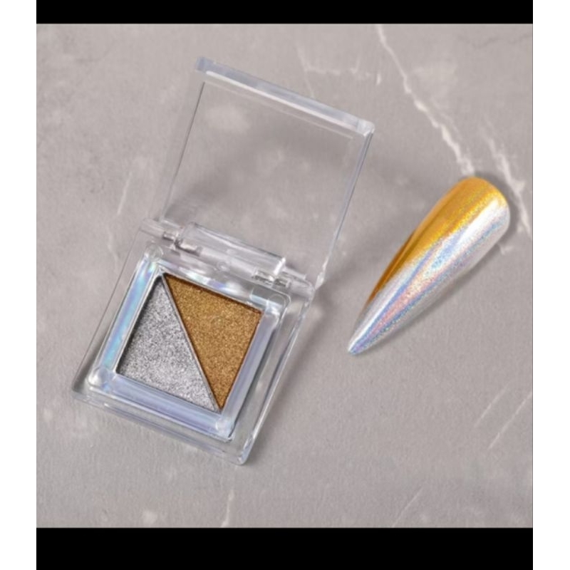 powder chrome / chrome nail art / chrome