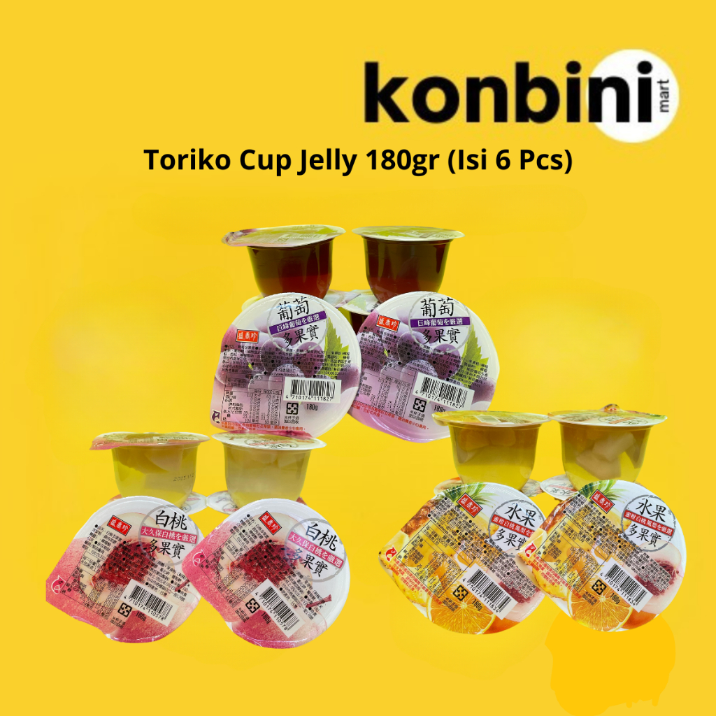 

KONBINI TAIWAN - Triko Fruit Jelly 180gr Lychee, Grape, Lemon, Markisa