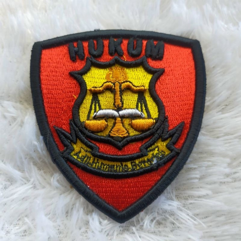 LOGO HUKUM POLRI BORDIR TIMBUL 3D, ATRIBUT POLRI BORDIR