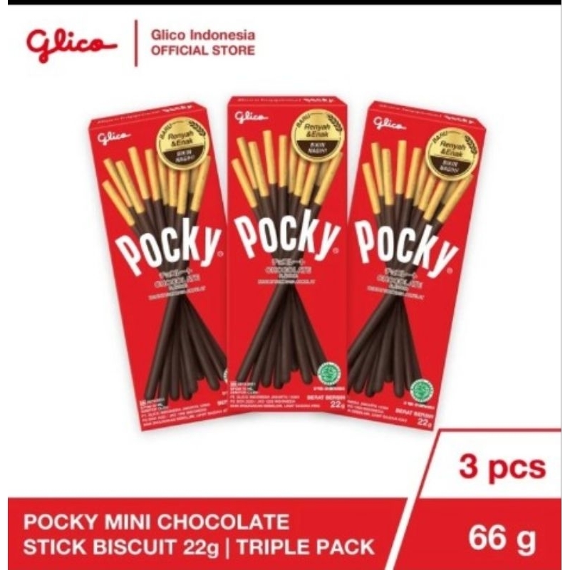 

[GLICO POCKY CHOCOLATE] Stick biscuit 22g tripple pack
