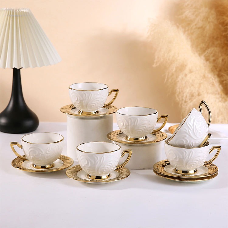 GARANSI 100% Cangkir Teko Keramik Piring Lepek Tatakan Kecil Mini Set 6 in 1 Tea Cup Teh Kopi Minum 