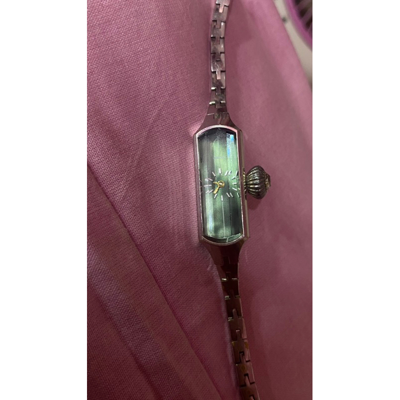 Se1ko rare 1520-3660 with green jade slim cut watch jam