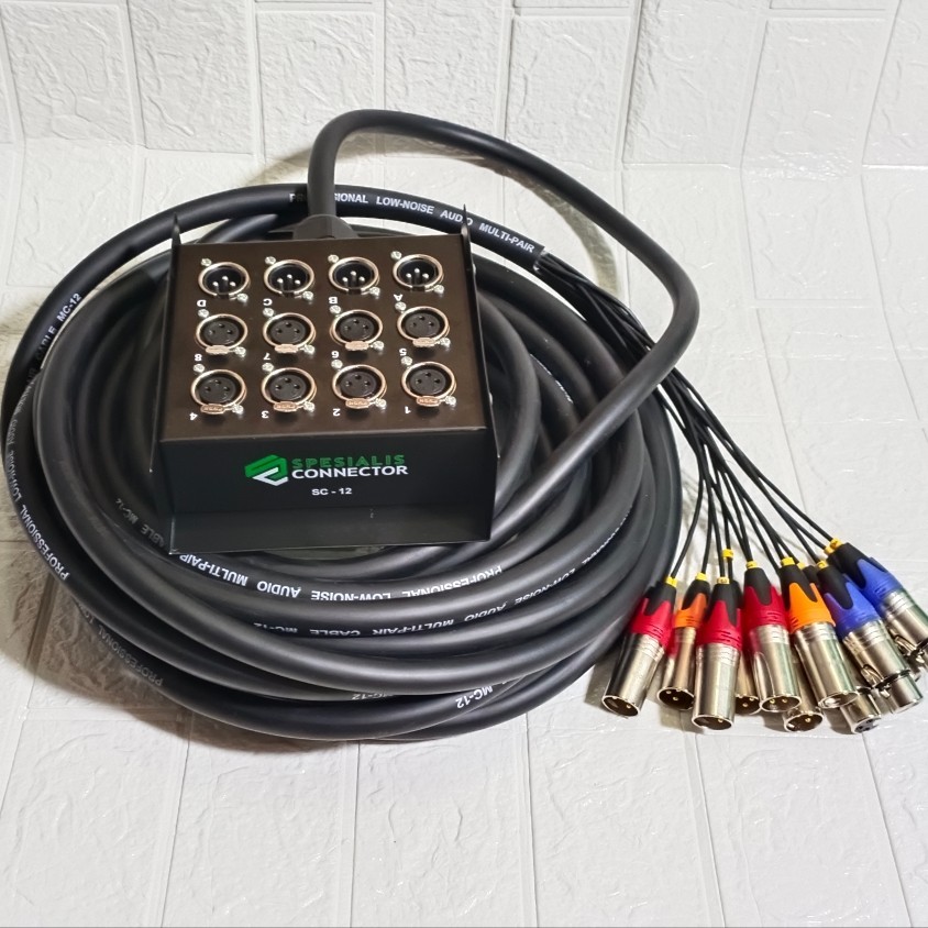 Snake Kabel 12ch Spesialis Connector SC 8425 8 in 4 out panjang 5m
