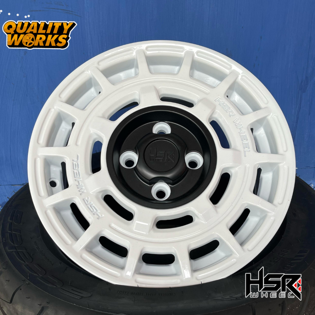Velg Mobil Swift R15 Model Rally Warna Putih Hsr Wheel Mentawai