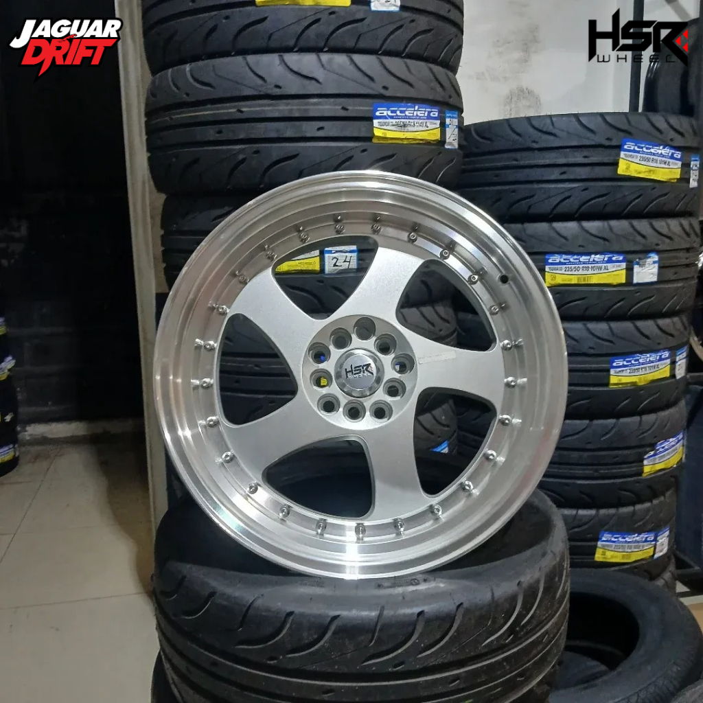 Velg Celong Ring 18 Untuk Mobil Yaris Cross, Civic, Innova Pelek Hsr Wave R18 Lebar 8/9 Warna Silver