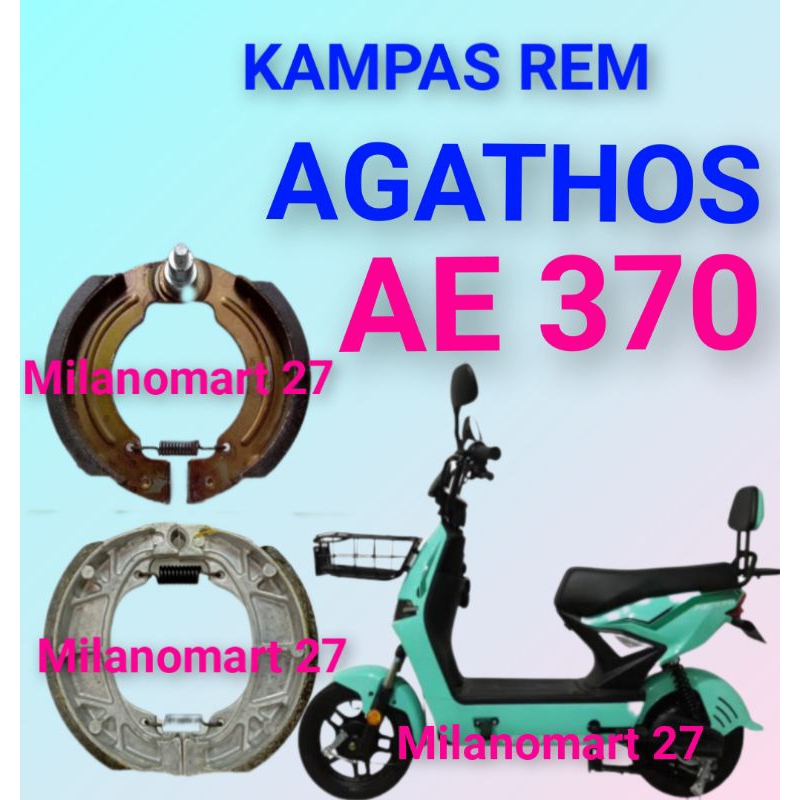 kampas rem AGATHOS AE 370 kampas rem sepeda listrik agathos AE 370
