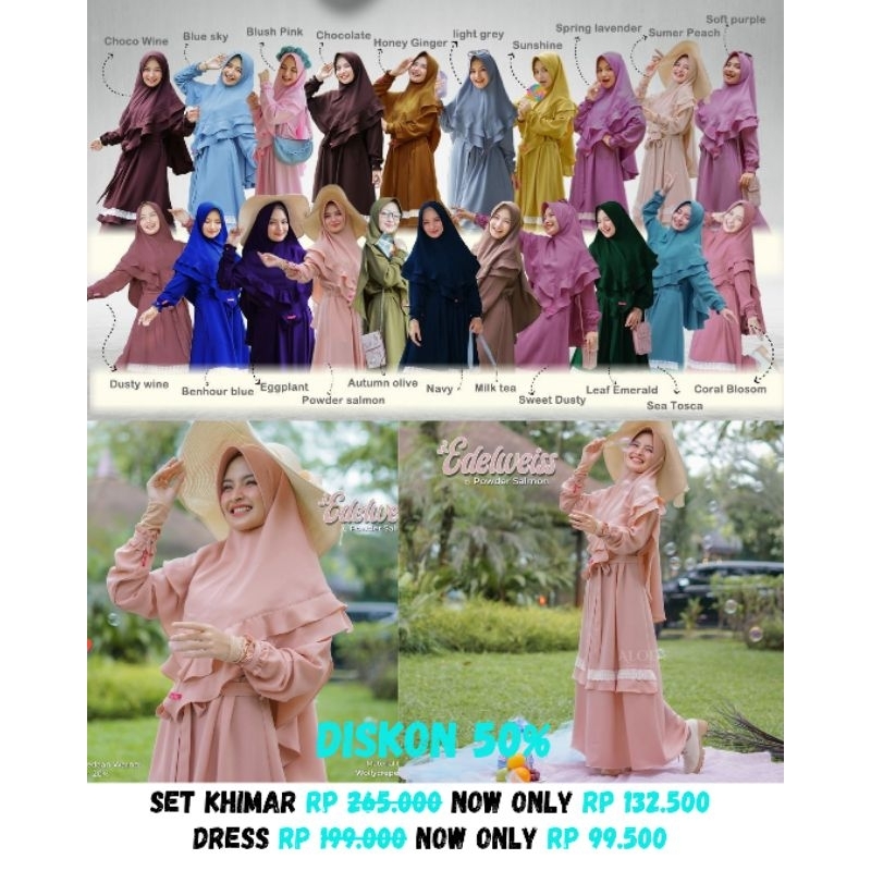Gamis Set Alody Hijab Edelweiss