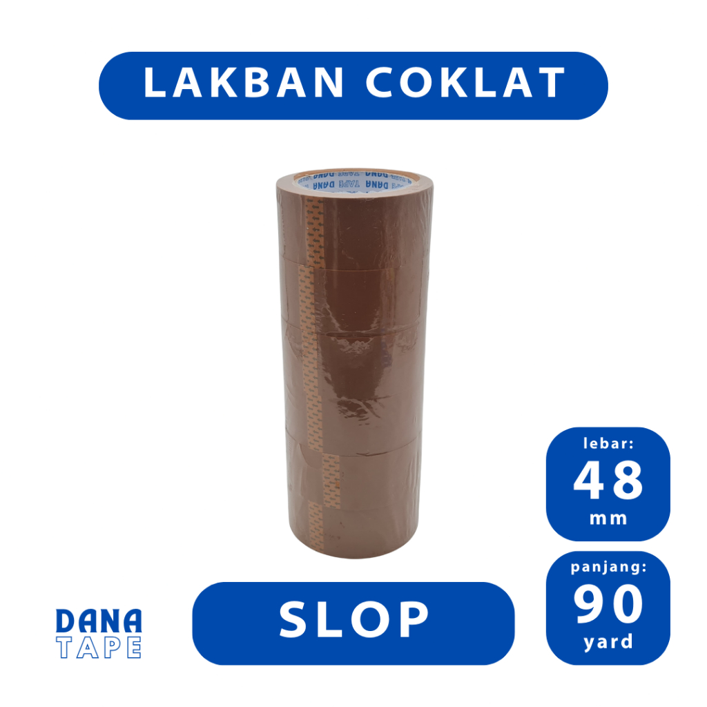 

DANA Tape - Lakban OPP / Lakban Coklat 48mm x 90 yard (1 SLOP/6 PCS)