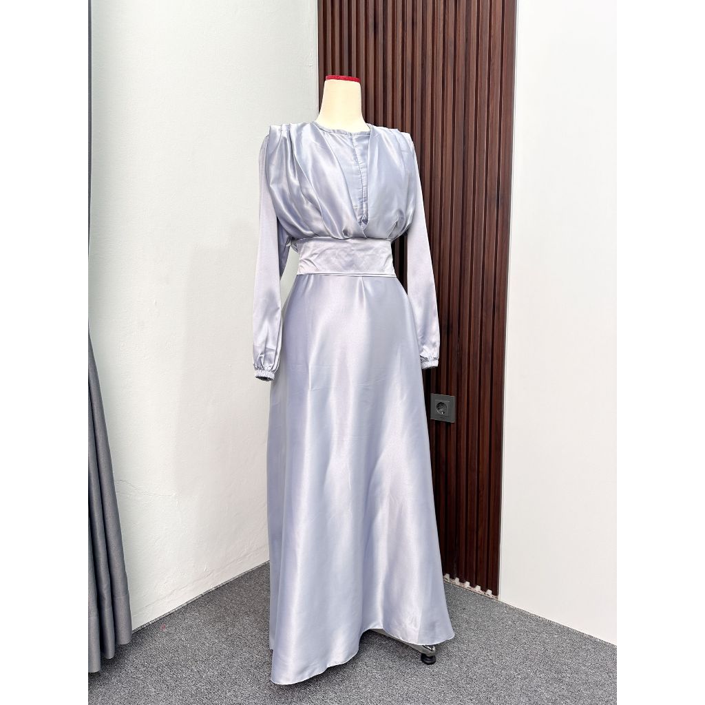 PUTRI DRESS // GAMIS KONDANGAN // DRESS + OUTER TULLE BRUKAT PREMIUM SIZE M L XL XXL // TERSEDIA DAL