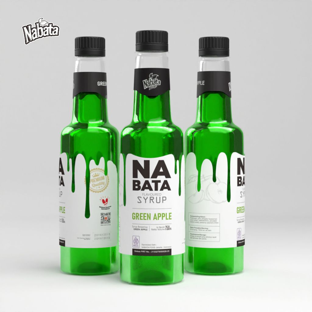 

Sirup Green Apple Premium 750ml Nabata Drink - Green Apple Syrup Cafe Hotel Restauran