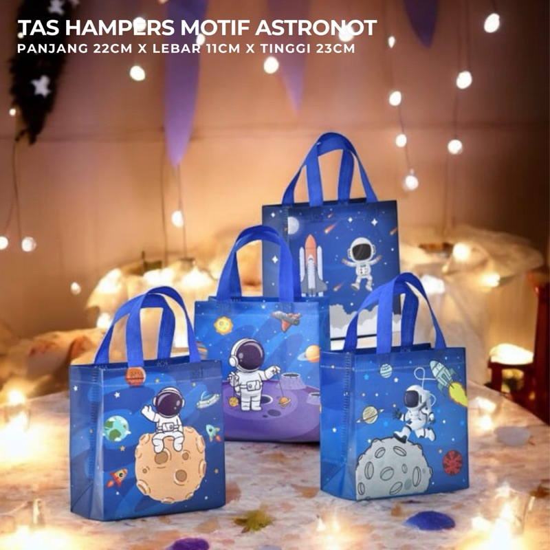 

[BISA INSTANT] TAS KADO ANAK ASTRONAUTS / TAS BINGKISAN SPUNBOND NON WOVEN / TAS HAMPERS AESTHETIC