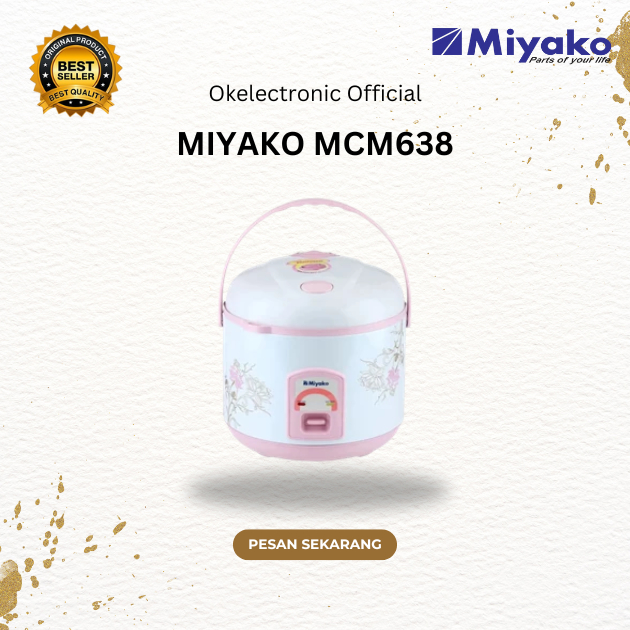 RICE COOKER MIYAKO MCM638 1.8L/MCM-638/MCM 638/MCM638/RICE COOKER 1.8L MIYAKO ORIGINAL BERGARANSI