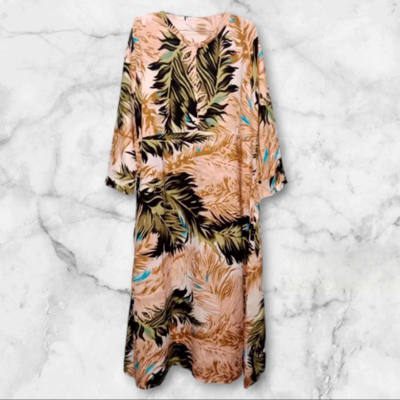 Gamis Motif Abstrak | Dress Motif Abstrak Busui Friendly