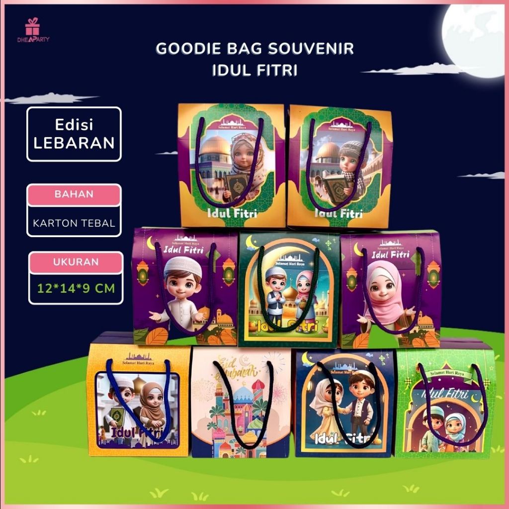

DP Paperbag Lebaran Idul Fitri / Goodie Bag Souvenir Hari Raya Lebaran / Paperbag Bingkisan Snack Anak Edisi Lebaran PP09