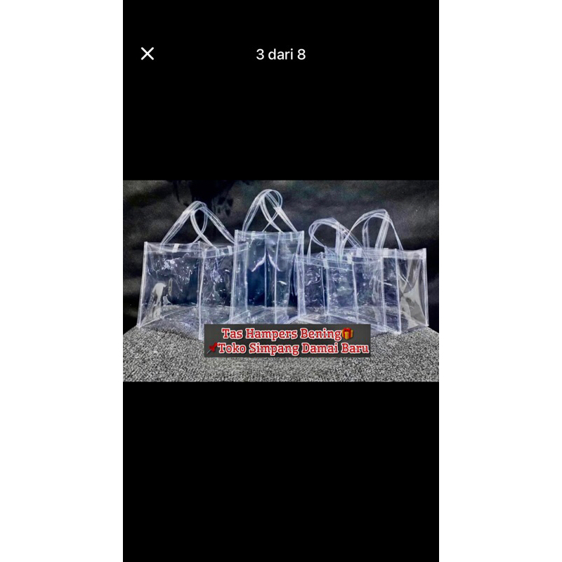 Totebag idul fitri IF / tas Hampers idul fitri IT mika bening dan tas Hampers bahan Mika bening Nons