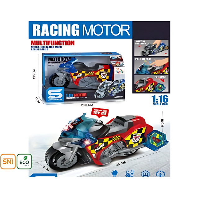 Yofi Toys Scooters with Lights & Sounds / Mainan Motor Balap