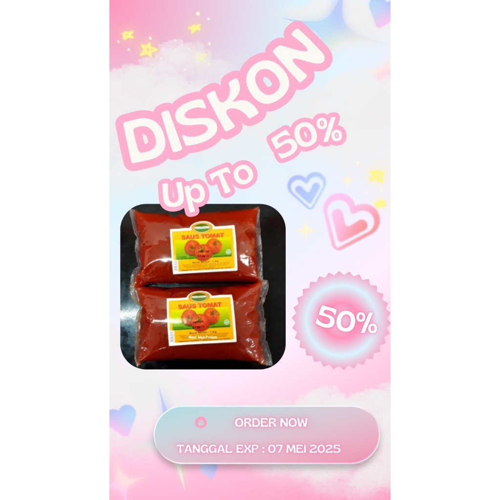 

Prima Agung Saos Saus Tomat 1Kg Halal BPOM