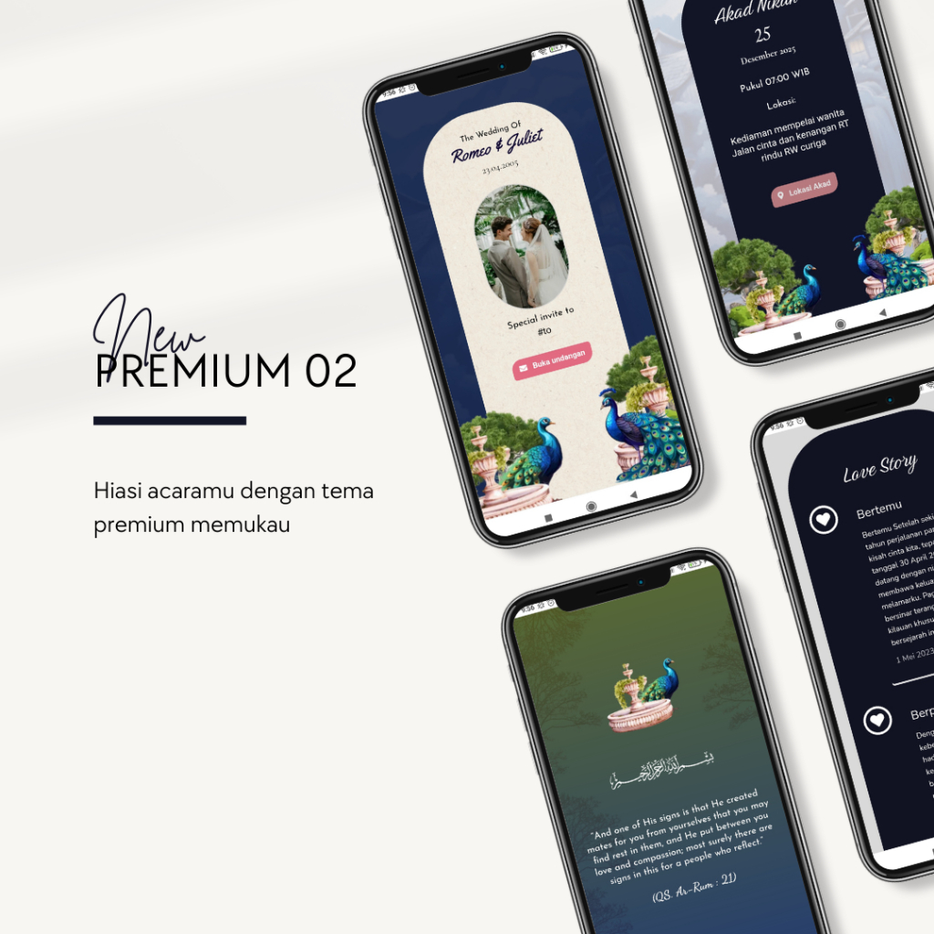 grosirundangan Undangan Digital Web Link Terbaru template premium kekinian pakai foto