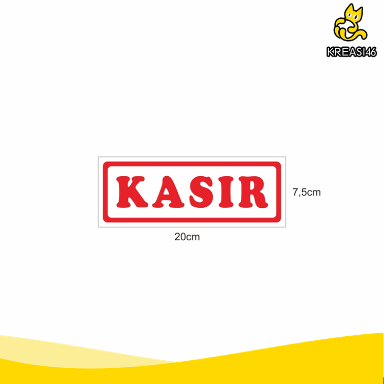 

SIGN AKRILIK KASIR SIGNAGE UKURAN 7,5CM X 20CM