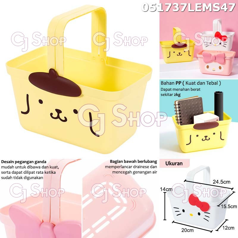 Pompompurin Cinnamoroll Keranjang / Basket Sanrio [Sanrio License] Miniso 051737 051738