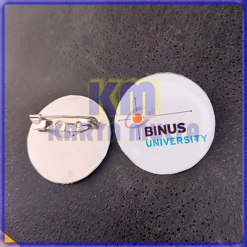 Pin Binus University Bulat Pin Bros Logo Universitas Binus - Karya Mulya
