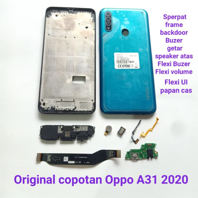Frame tatakan lcd  backdoor  papan cas  Buzer  fleksibel UI board  Getar  speaker atas  Flexi volume