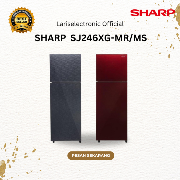 KULKAS SHARP 2 PINTU 205Liter SJ 246 XG MR/MS/SHARP KULKAS 2 PINTU BERGARANSI/SJ-246-XG MR/MS/SJ246X
