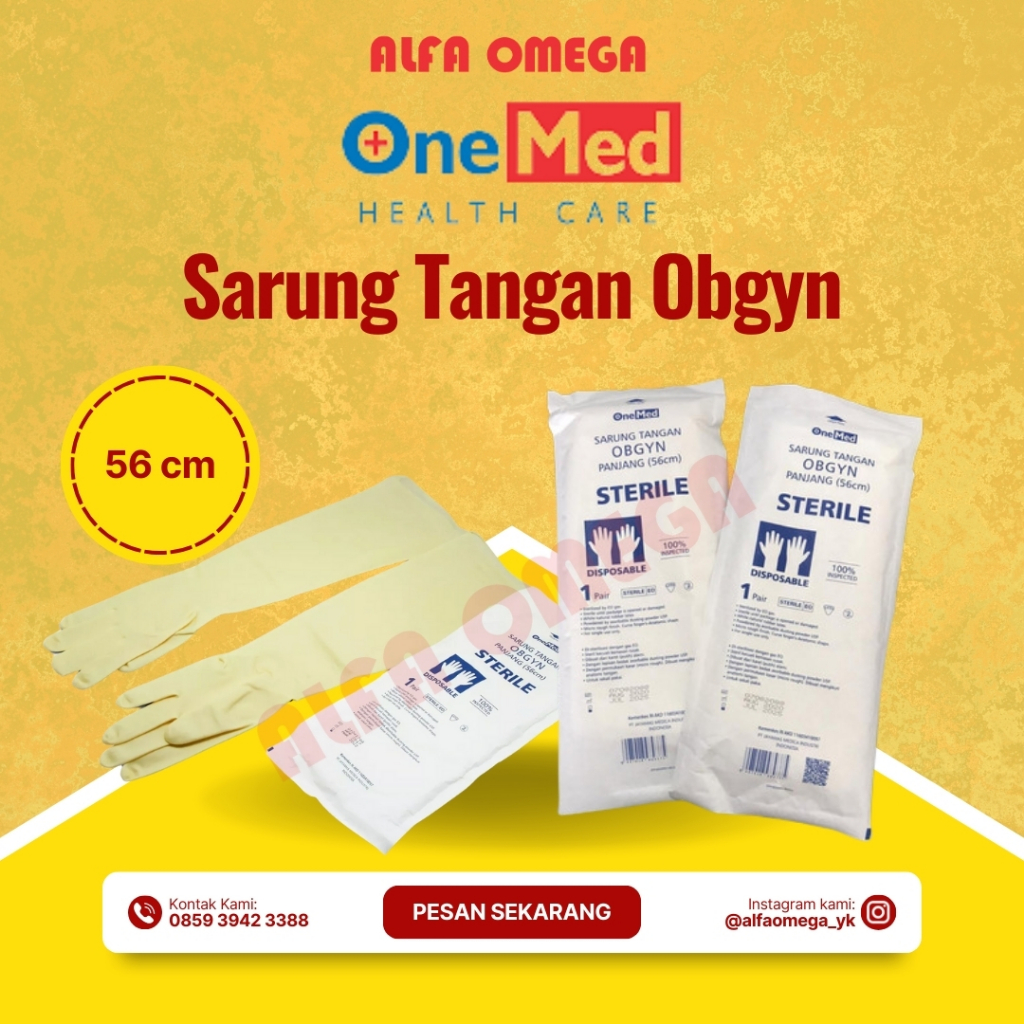 Sarung Tangan Obgyn 56cm ''Onemed" - Sarung Tangan Latex Obgyn Gynaecologi