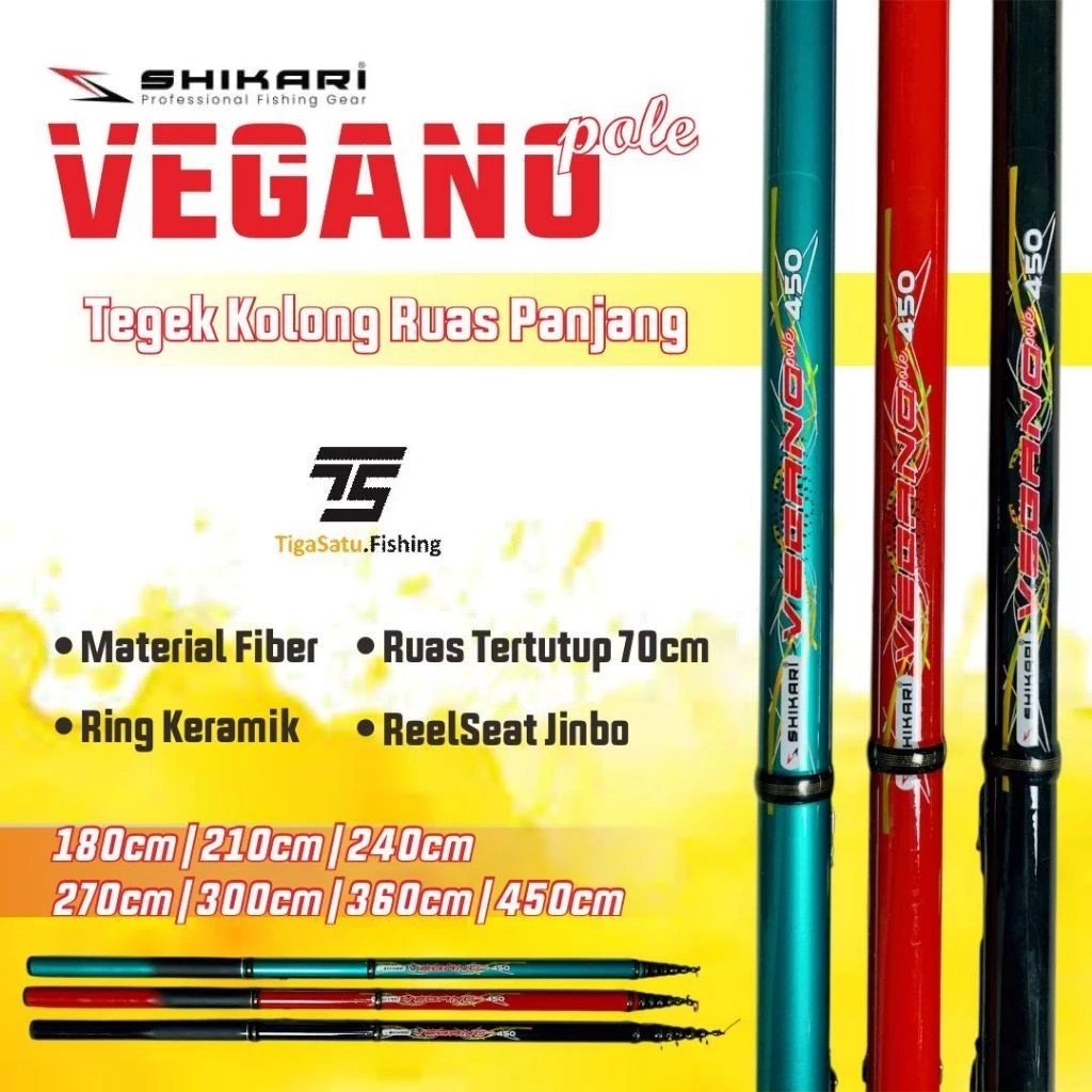 Joran  Pancing Tegek Fiber Siap Pakai Murah Kolong