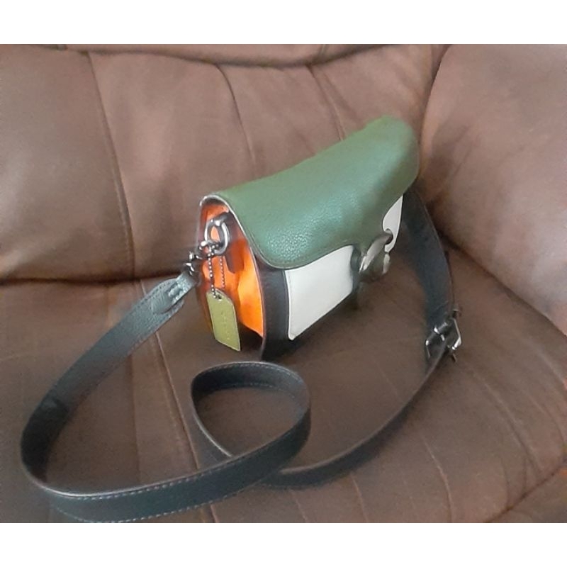 Tas Wanita Preloved Second Branded Ori Coach Tabby Colorblok Green
