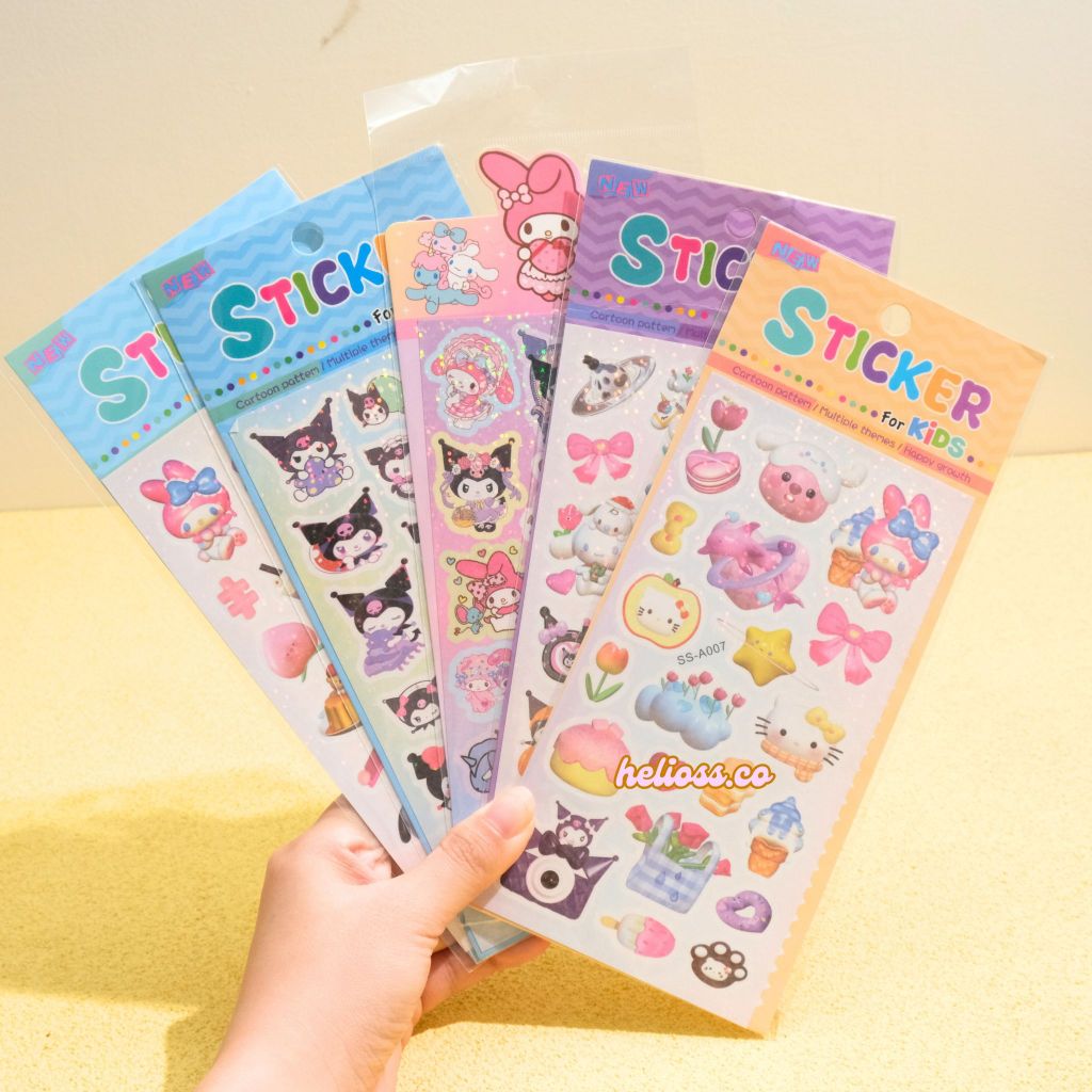 

STIKER GLITTER SANRIO STIKER 1 LEMBAR SANRIO STIKER ALB HOLOGRAM STICKER LUCU ANAK HELIOSS.CO TERMURAH
