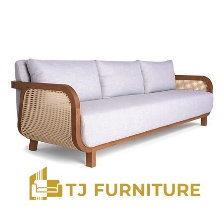 Sofa Rotan Minimalis | Sofa Tamu Jati Rotan | Sofa Tamu Minimalis | TJ Furniture Jepara