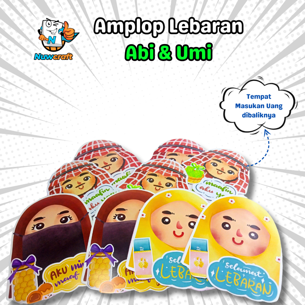 

Amplop Lebaran 3D Abi & Umi – Desain Karakter Lucu, Unik & Eksklusif untuk THR Idul Fitri