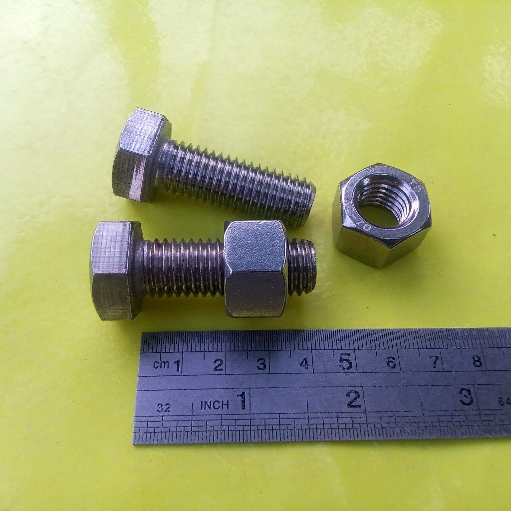 BAUT STAINLESS M14 X 40 / BAUT 22 KUNCI 22 / BAUT SS M14 X 40 SUS 304 / BAUT M14X40 STAINLESS STEEL 