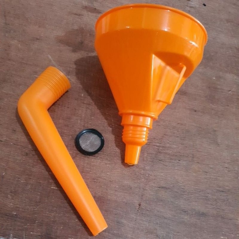 Corong Oli Besar Serbaguna Corong Bensin Corong Minyak Dengan Selang Dan Saringan Funnel