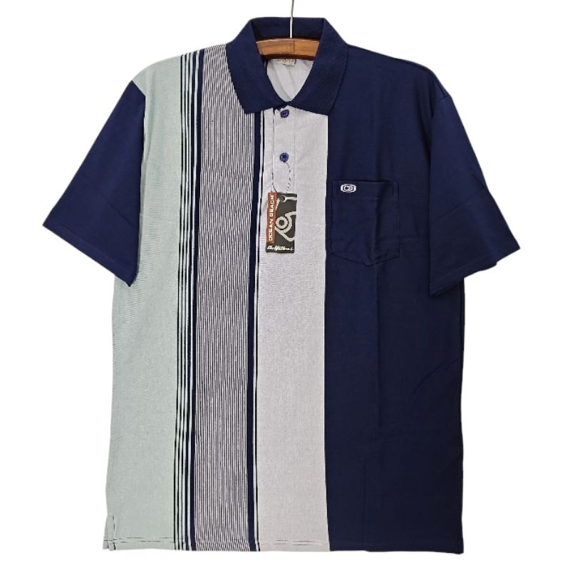 Kaos Kerah Wangki Salur Saku Pria Dewasa Lengan Pendek OCEAN BEACH size M L