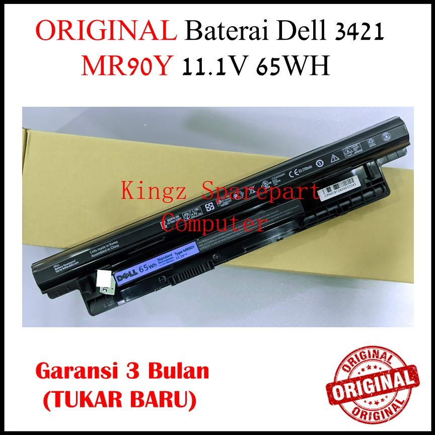 ORIGINAL Battery Baterai Dell 3421 65Wh 11.1V 65WH MR90Y