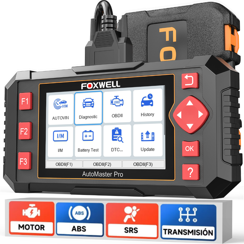 FOXWELL NT604 Elite OBD2 Scanner Check Engine ABS SRS Transmission 4 Systems JOBD Read Erase Fault C