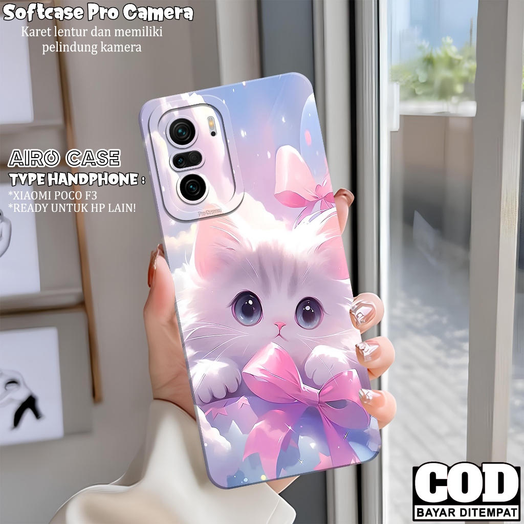 Case XIAOMI POCO F3 - Softcase  XIAOMI POCO F3 - Fashion Case KUCING - Casing XIAOMI POCO F3 - Softc