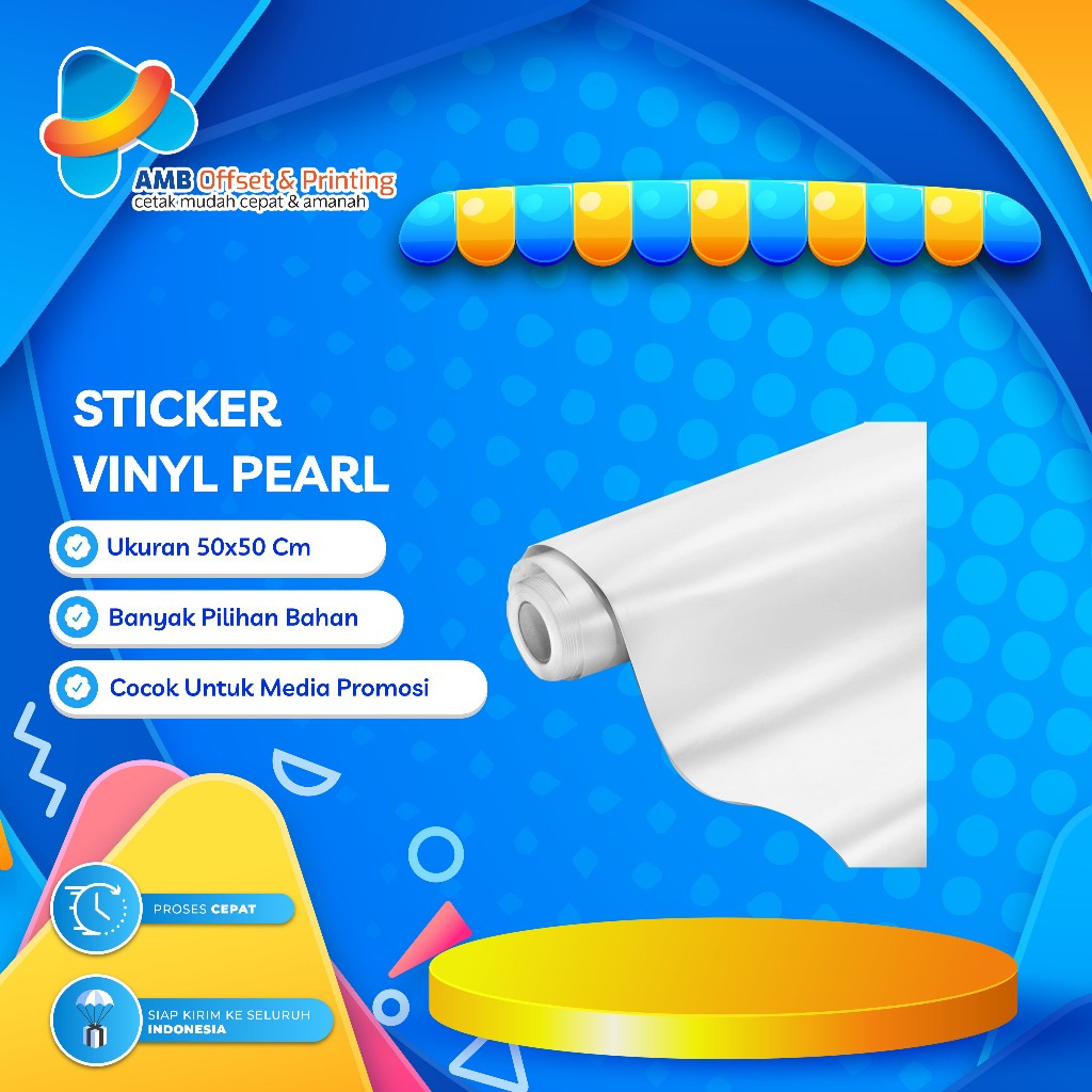 

Stiker Vinyl Pearl White 50x50cm