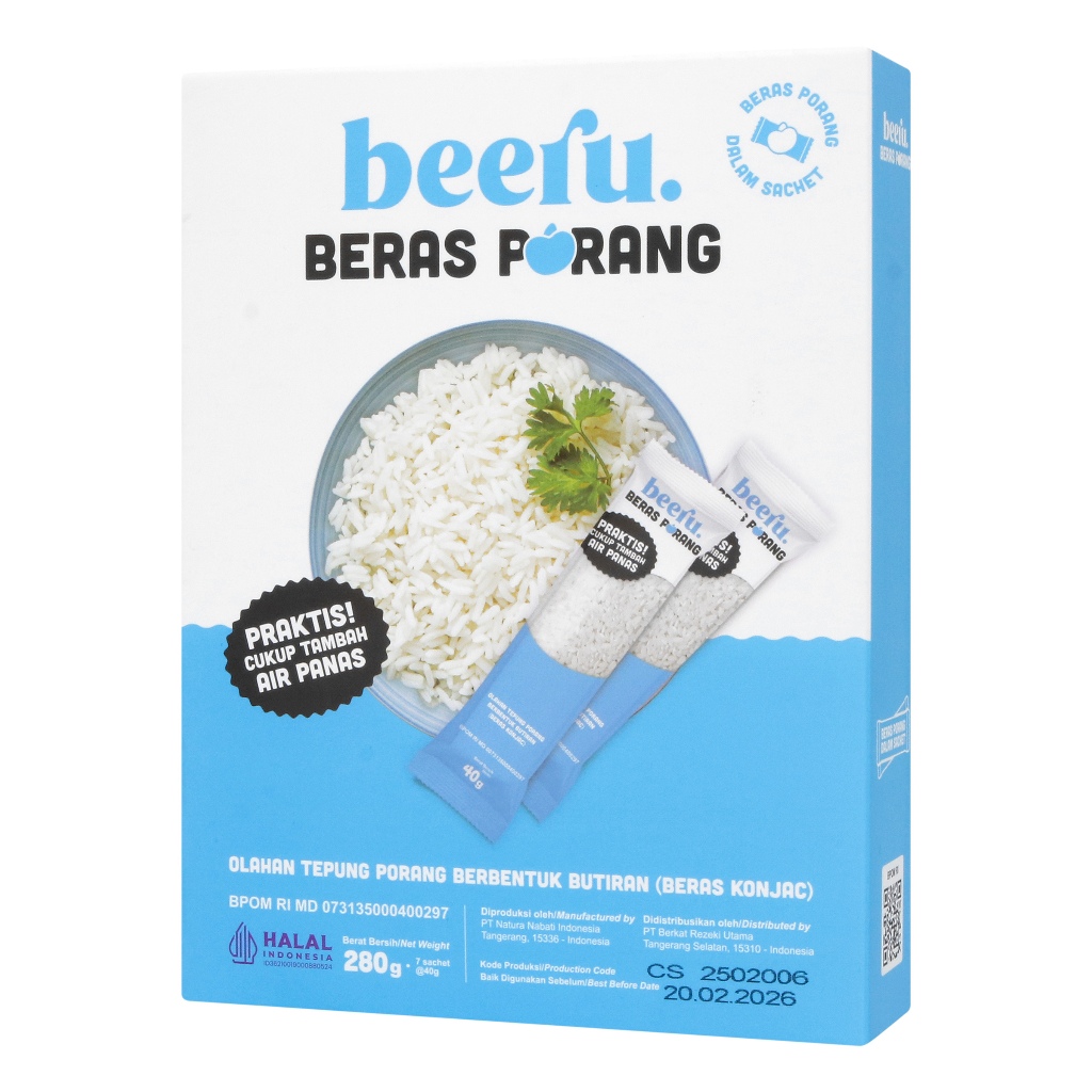 

BEERU BERAS PORANG OLAHAN TEPUNG PORANG BERBENTUK BUTIRAN (BERAS KONJAC) | Nasi praktis, Beras Porang Konjac Shirataki