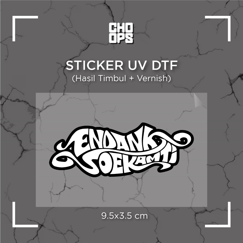 

ENDANK SOEKAMTI | STICKER SATUAN | UV DTF | ANTI GORES | HELM BODY MOTOR TUMBLER LAPTOP KOPER