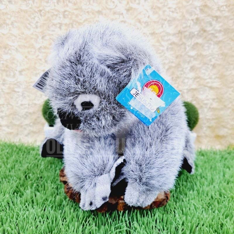 Boneka Koala Grey White Boneka Koala Hidung Hitam Besar Boneka Koala Dada Putih