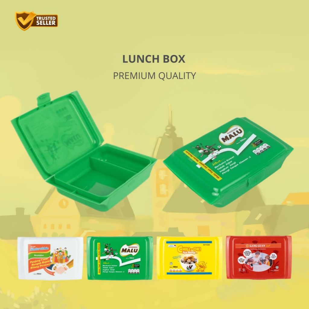 Kotak Makan - Luncbox Anak Kemasan Lucu - Kotak Makan Kemasan Kiara Motif Lucu dan Unik