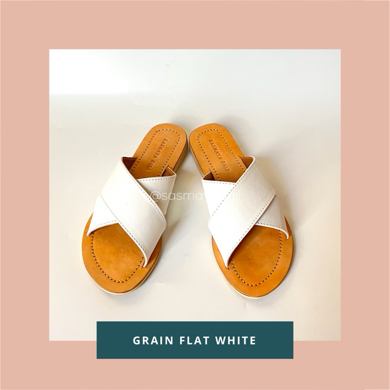 Sasmaya Bali Sandal Wanita Kulit Asli Grain