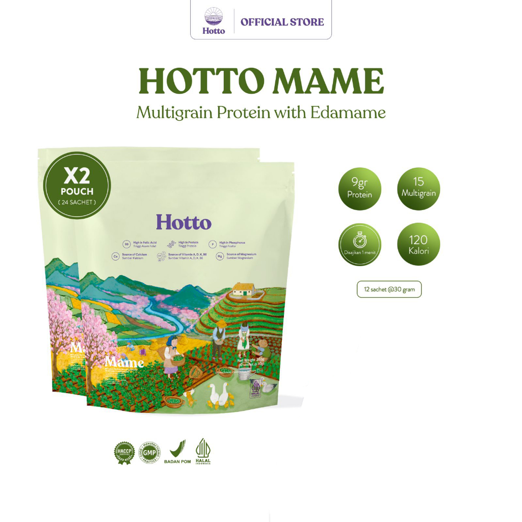 

HOTTO MAME Superfood Multigrain dengan EDAMAME - 2 POUCH @360GR/POUCH