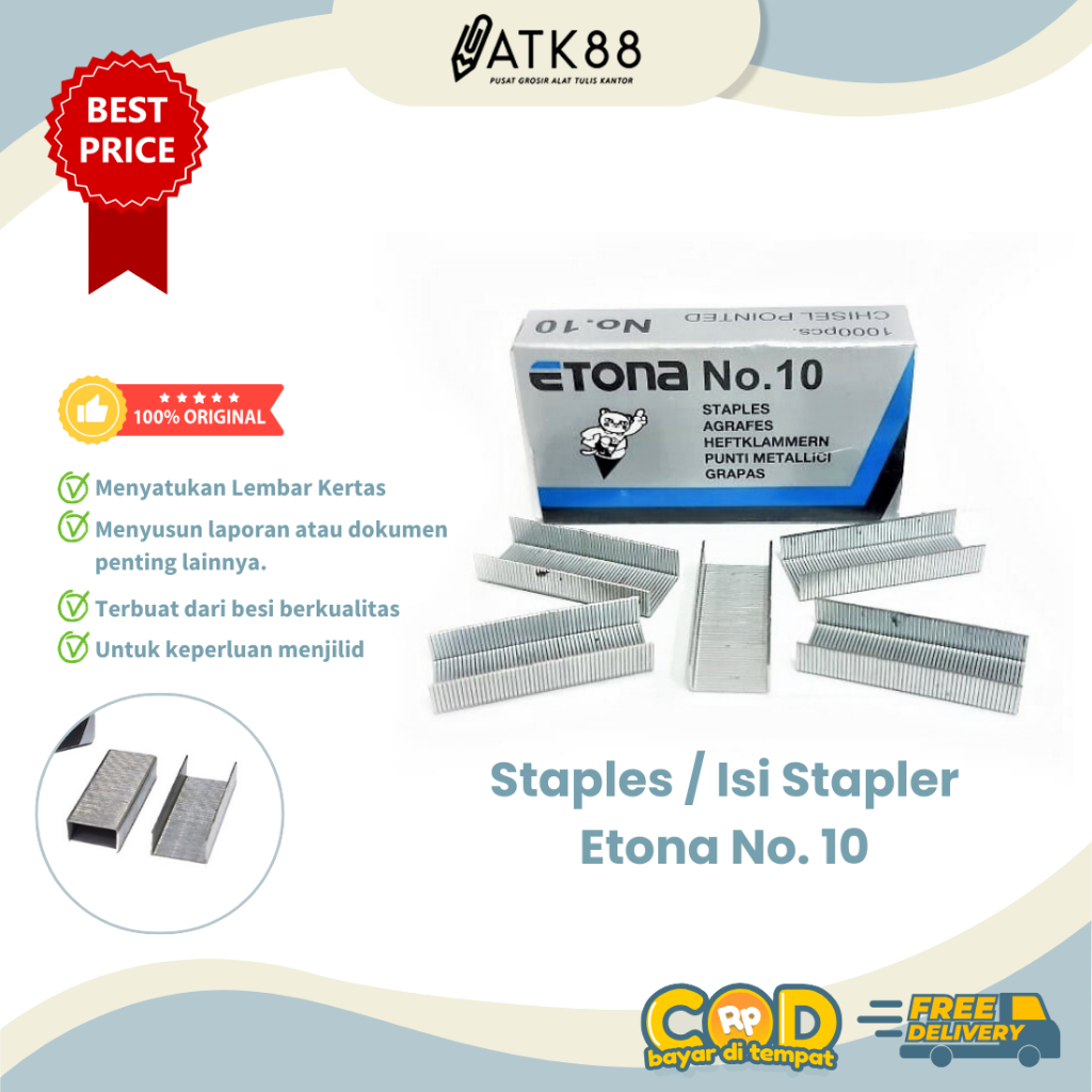 

[ATK88] Staples Kecil No.10 Etona - Isi Hekter