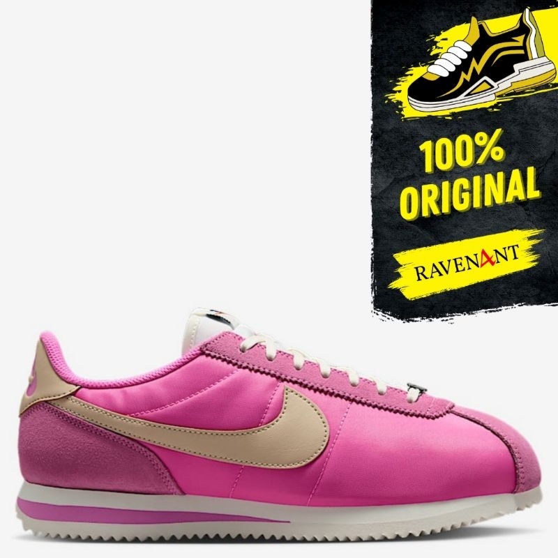 NIKE Cortez Textile Playful Pink ORIGINAL - Sepatu Sneakers Wanita