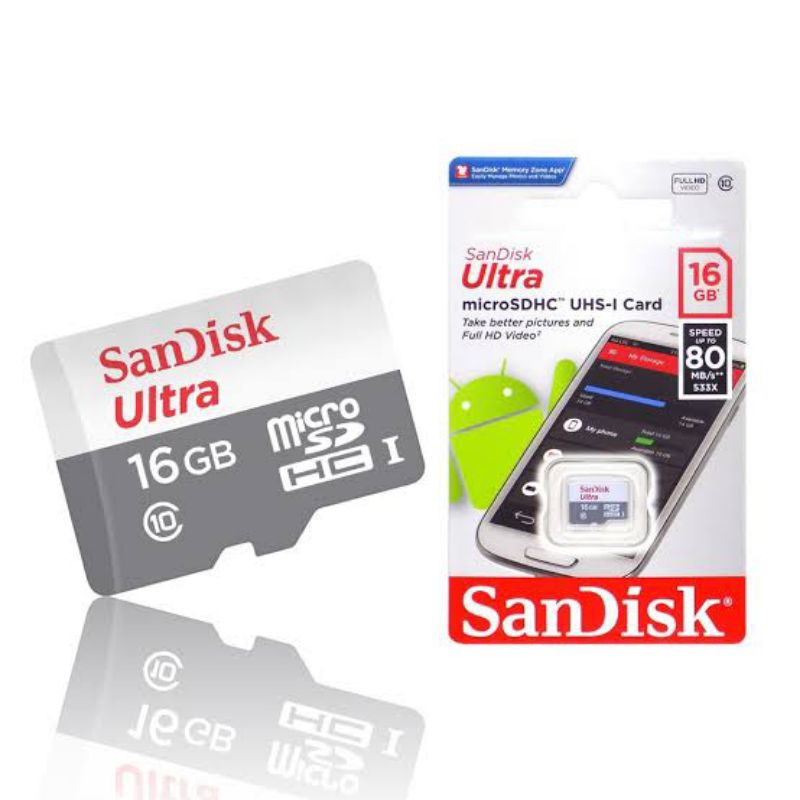 Kartu memori sandisk 16 gb